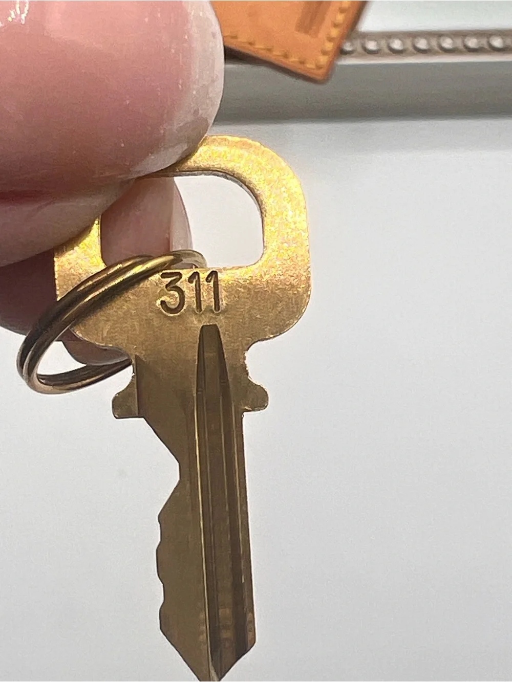 Louis Vuitton Luggage Tag and Poignett (Handle Strap) with Lock & Key 311